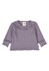 Müsli by Green Cotton Babylangarmshirt Punkte lila 74 - 0