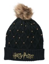 Mütze Harry Potter Strick Bommel schwarz 110/116 (5-6 Jahre) - 0