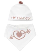 Soft Touch 3 pièces Ensemble I Love Mummy &  I Love Daddy Pompon 0-3M (56-62 cm) Pink I Love Daddy - 1