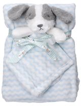 Snuggle Tots 2 Teile Set Hund Streifen 75x75 cm hellblau - 0