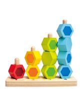 Hape 11 Teile Steckspiel 18x6x6 cm 12+ Monate bunt - 0