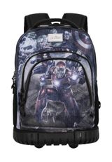 Marvel The Avengers Troupe-FAN GTS Trolley Rucksack 32x47x25 cm schwarz gruen Onesize Kinder - 2