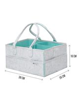 SIPO Aufbewahrungskorb 38x26x18 cm grau/mint - 1