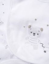 Rock A Bye Baby Boutique 4 pièces Ensemble Ours Blanc 0-3M (62 cm) - 4