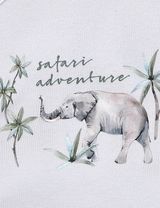 NINI Strampler Elefant grau 68 (3-6 Monate) - 1