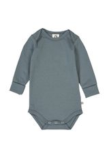 Müsli by Green Cotton Langarmbody Unifarben blau 92 - 1