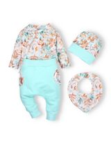 NINI 4 Teile Set Floral weiß 56 (Neugeborene) - 0