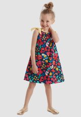 Kleid Mädchen dunkelblau 110 - 3