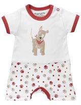 Baby Sweets Combishort Chien Little Paw Rouge Naissance (56 cm) - 0