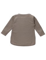 MaBu Kids T-shirt à manches longues Cute Nice, Wild & Cute Gaufré Taupe 6-7A (122 cm) - 2