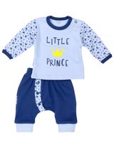 Baby Sweets 2 Teile Set Krone Little Prince blau 56 (Neugeborene) - 0