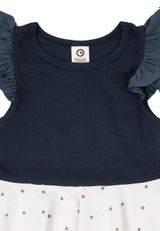 Müsli by Green Cotton Kleid Blumen dunkelblau 98 - 2