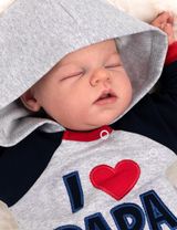 Baby Sweets Strampler I love Papa grau - 2