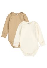 Green Cotton Langarmbody beige 68 - 0