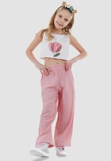 Top & Muslin Pants Set pink 110 - 6