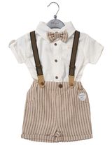 Little gent 4 pièces Ensemble 5-8 ans Marron - 1