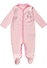 Aptex 51053163 Strampler mit Teddy-Print pink 74/80 (9-12 Monate) - 0