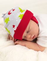 Baby Sweets Mütze Weihnachten HoHoHo rot Newborn (56) - 1
