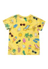 Villervalla T-Shirt Alloverprint gelb 140 - 1