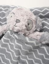Snuggle Tots 2 pièces Ensemble Ours Zigzag 75x75 cm Gris - 1