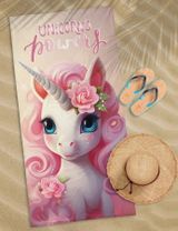 DETEXPOL Serviette Licorne 70x140 cm Beige - 1