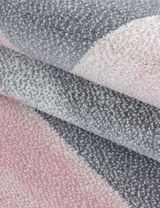 Teppich Vierecke rosa grau 80x150 - 4