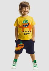Denokids CFF-19Y1-157-ZL01 Lake Monster Shorts Set Jungen gelb 104 - 7