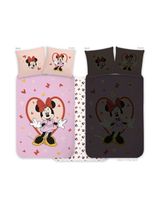 Disney 2 pièces Linge de lit Minnie Mouse Coeur 135x100 cm Gris foncé - 0