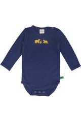 Fred s World by Green Cotton Langarmbody Unifarben blau 68 - 0