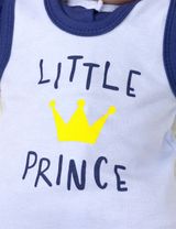 Baby Sweets 2 Teile Set Krone Little Prince blau 56 (Neugeborene) - 5