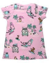Villervalla Kleid Surfende Tiere rosa 92 (18-24 Monate) - 1