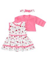Baby Sweets 3 Teile Set Floral weiß 6-9 Monate (74) - 0
