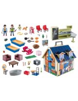 Playmobil 64 Teile PLAYMOBIL® Mitnehm-Puppenhaus Dollhouse 26.5x24x27 cm 4+ Jahre bunt - 0