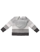 Rock A Bye Baby Boutique Strickjacke Streifen Kapuze grau 56/62 (0-3 Monate) - 2