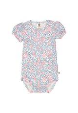 Müsli by Green Cotton Kurzarmbody Blumen weiß 74 - 0