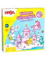 HABA Brettspiel Einhorn Glitzerglück Wolkenstapelei CE-zertifiziert 22,4x22x4,8 cm  4+ Jahre bunt - 0