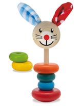 Eichhorn 7 Teile Steckspiel Hase BPA-frei 12+ Monate bunt - 1