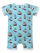 Villervalla Strampler Schiff blau - 1