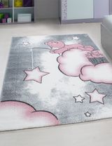 Teppich Bär Wolken rosa 80x150 - 1