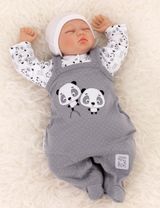 Baby Sweets 2 Teile Set Panda Lieblingsstücke Punkte weiß - 3