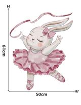 SIPO Wandaufkleber 90x30 cm Ballerina Hase - 1