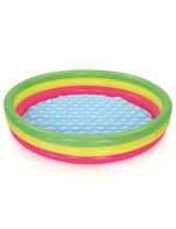 Bestway Swim Squad™ Planschbecken 3-Ring Wasserkapazität 211 Liter 141 cm 2+ Jahre bunt - 0