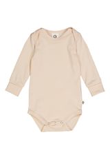 Müsli by Green Cotton Langarmbody Unifarben beige 68 - 0