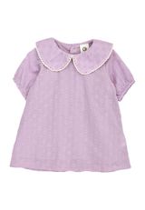 Green Cotton Babykleid lila 68 - 0