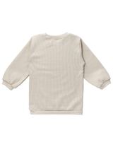 MaBu Kids Pullover Nice Nice, Wild & Cute Waffelpiqué beige - 1