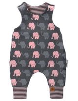 Land-Juwelen Grenouillère Élephant Rayures Gris foncé - 0