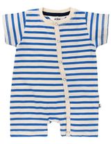 Ebbe Kids Strampler Streifen beige 80 (9-12 Monate) Strong blue stripe - 0