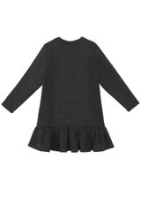 Denokids Glitter Rabbit Anthracite Kleid Mädchen dunkelgrau 104 - 1
