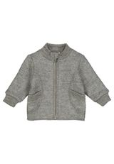 Müsli by Green Cotton Babyjacke Bicolor grau 68/74 - 0
