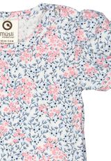 Müsli by Green Cotton Kurzarmbody Blumen weiß 74 - 2